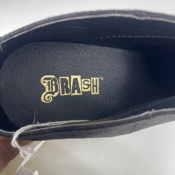 Brash Women's Faux Suede Black Ankle Slip On Open Back Chunky Heel Mules Boots 9 - Picture 8 of 9